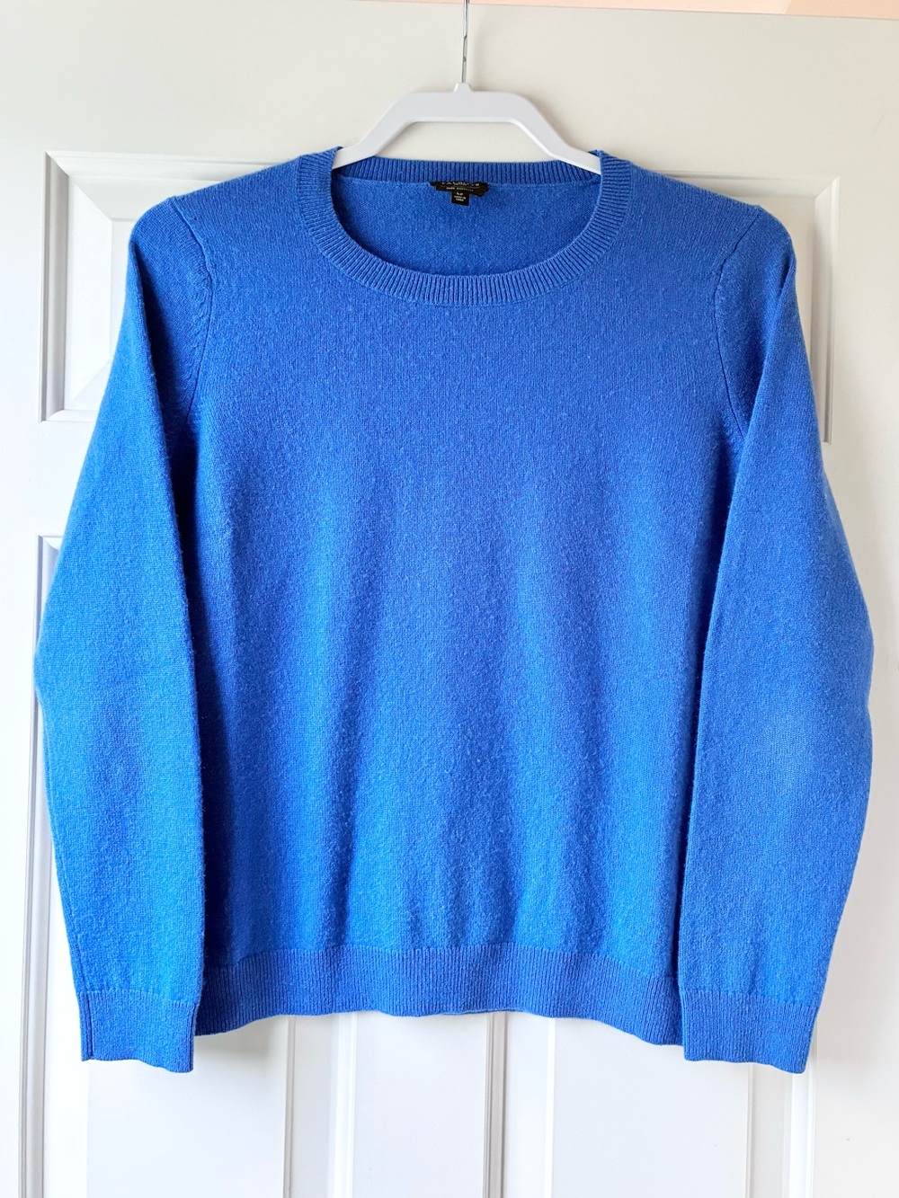 Talbots Pure Cashmere Crewneck Sweater Long Sleeve Blue Size LP